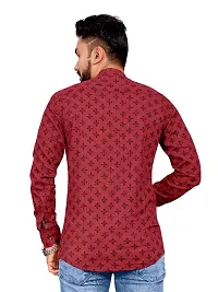 Allan Peter Mens Short  Printed Kurta-thumb2