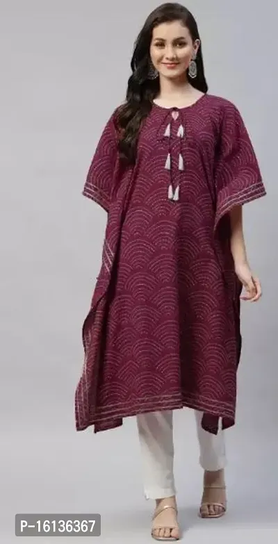 Stylish Fancy Rayon Kaftan Kurti For Women