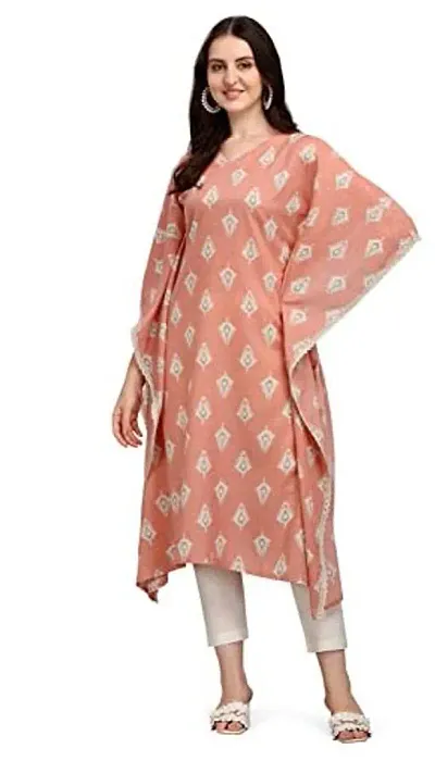 Trendy Cotton Paisley Printed Kaftan Kurti With Pant