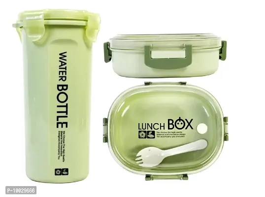 FunBlast Lunch Box for Kids - Stainless Steel Lunch Box with Water Bottle, Tiffin Box for Kids, Bento Lunch Box with compartments & Fork ? 500 ML (Not Leak-Proof - for Dry Foods Only) (Green)-thumb4