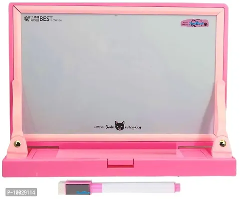 FunBlast White Board and Book Holder - Multipurpose Doodle Board Sketch Pad- Writing Board with Book Stand (Pink)-thumb0