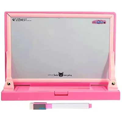 FunBlast White Board and Book Holder - Multipurpose Doodle Board Sketch Pad- Writing Board with Book Stand (Pink)