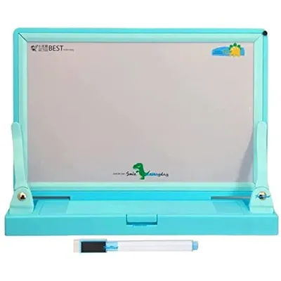FunBlast White Board and Book Holder - Multipurpose Doodle Board Sketch Pad- Writing Board with Book Stand (Blue)