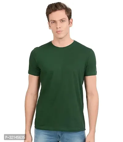 Stylish Polyester Solid T-Shirt for Men-thumb0