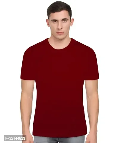 Stylish Polyester Solid Tshirt for Men-thumb0