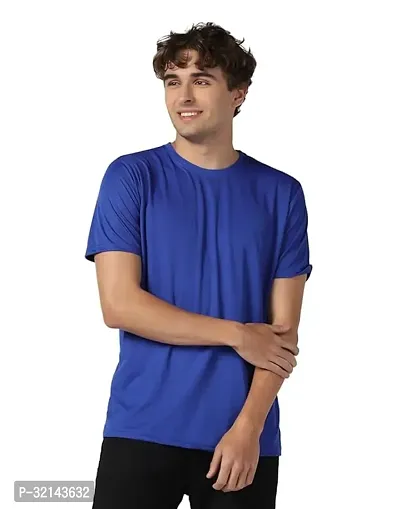 Stylish Polyester Solid Tshirt for Men-thumb0