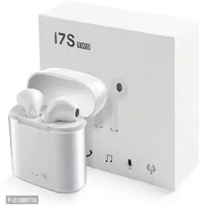 I7s Twins Wireless Bluetooth Earphone Mini Twin Portable Bluetooth Headset, with Charging Box MP3 player MP3 Player (White, 0 Display)