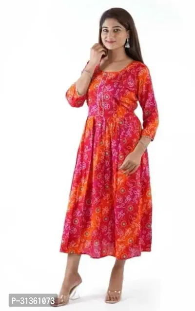 Stylish Multicoloured Viscose Rayon Kurta For Women-thumb3