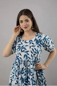 Stylish Blue Viscose Rayon Kurta For Women-thumb2