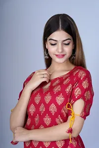 Stylish Maroon Viscose Rayon Kurta For Women-thumb2