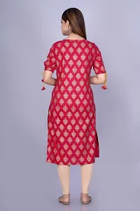 Stylish Maroon Viscose Rayon Kurta For Women-thumb3