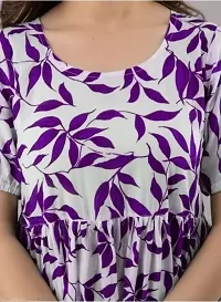 Stylish Purple Viscose Rayon Kurta For Women-thumb1