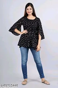 Elegant Black Cambric Cotton  Top For Women-thumb2