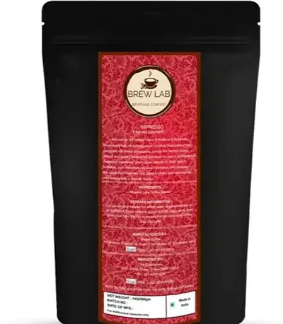 Brew Lab 100percent  Pure and Natural Roasted Whole Coffee Beans Coffee Beans  1 kg