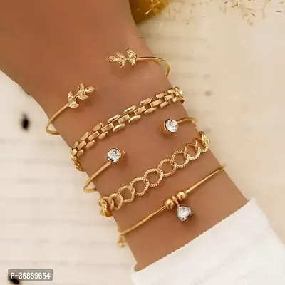 Stylish Golden Bracelets For Women-thumb0