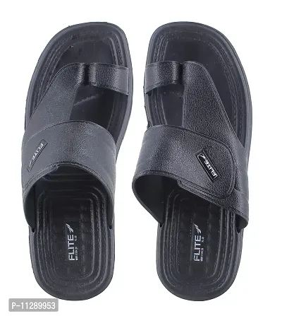 Daily Wear Men Leather Flite Black Sandal at Rs 360/pair in Agra | ID:  2851511015797