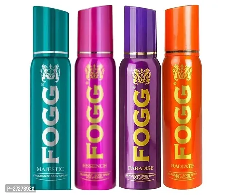 1 FOGG MAJESTIC BODY SPRAY DEO 120ML + 1 FOGG PARADISE BODY SPRAY DEO 120ML + 1 FOGG RADIATE BODY SPRAY DEO 120ML + 1 FOGG ESSENSE BODY SPRAY DEO 120ML