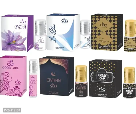 1 PDA ROLL ON APPAREL PERFUME 2ML + 1 LE BLUE ROLL ON PERFUME 2ML + 1 GOOD GIRL ROLL ON PERFUME 2ML + 1 EWAAN ROLL ON PERFUME 2ML + 1 AMBRE OUD ROLL ON PERFUME 2ML + 1 DNA MAGNET ROLL ON PERFUME 2ML-thumb0