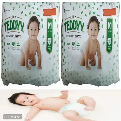 2 Teddy Medium Baby Diaper Pants (6-11 Kg) 34 Diaper Pants-thumb0