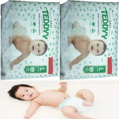 2 Teddy Large Baby Diaper Pants (9-13 Kg) 30 Diaper Pants