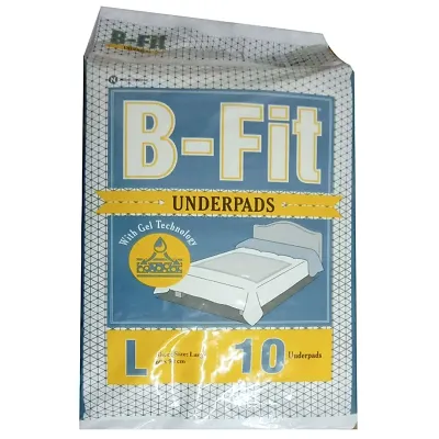 1 B-Fit Underpads Large Size Sheets 60*90 Cm (Pack Of 10 Sheets)