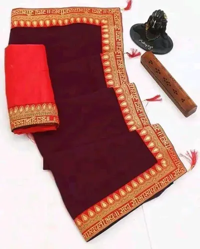 Stylish Georgette Saree with Blouse piece For Women