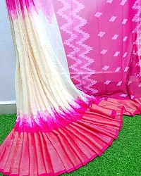 Elegant Multicoloured Chiffon Saree with Blouse piece For Women-thumb1