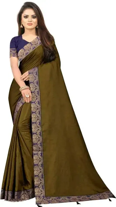 Art Silk Jacquard Lace Border Sarees with blouse Piece