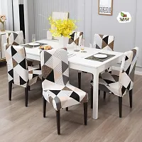 Stylish Stretchable Elastic Dining Chair Cover Pack of 6-thumb1