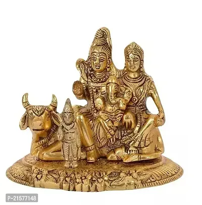 Sheela Handicraft Metal Shiv Parivar | Shiva Faimly With Kartik Ganesh Home And Office Decor Idol Idols  Figurines