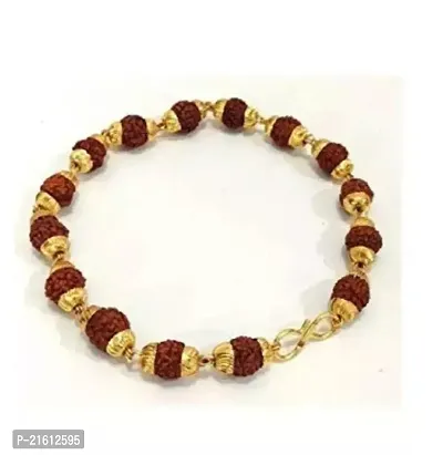 Gold Plated Rudraksha Bracelet-thumb0