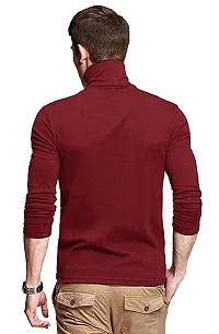 PAUSE Men's Slim Fit T-Shirt (PACT02191157-MRN-L_Red_Large)-thumb3