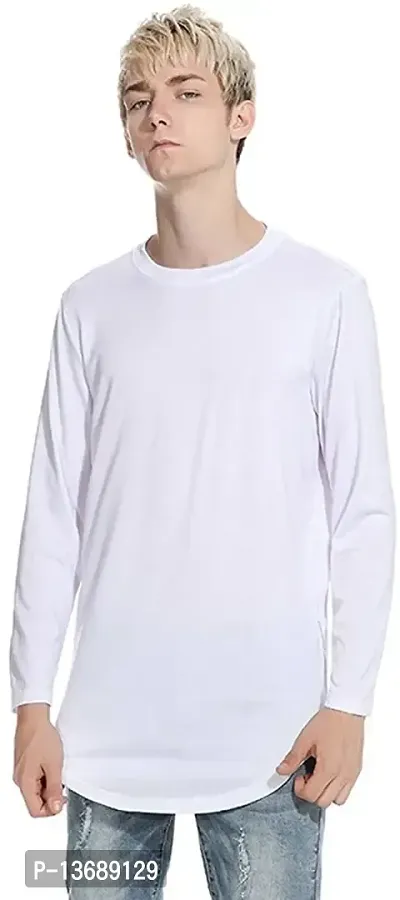 PAUSE Sport Regular fit Solid Men's Round Neck Full Sleeve Cotton Blend T Shirts for Couple (White NPS_PACT03181280-WHT-XL)