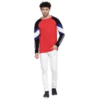 Pause Cotton Red Solid Round Regular Fit Full Sleeve Men's T-Shirt (PACT1522-RED-XXL)-thumb1