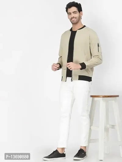 PAUSE Sport Cotton Bomber Jacket for Men's, Jacket for Boy's, Attractive Full Sleeves Mens Jacket, Winter Jackets for Men, (Beige PAJKT1499-BEG_XXL)-thumb2