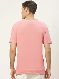 PAUSE Sport Pure Cotton Solid Half Sleeve Round Neck Boxy Pink Men's & Boy's T-Shirt (PA-SS23-CT1014-PNK_L)-thumb3