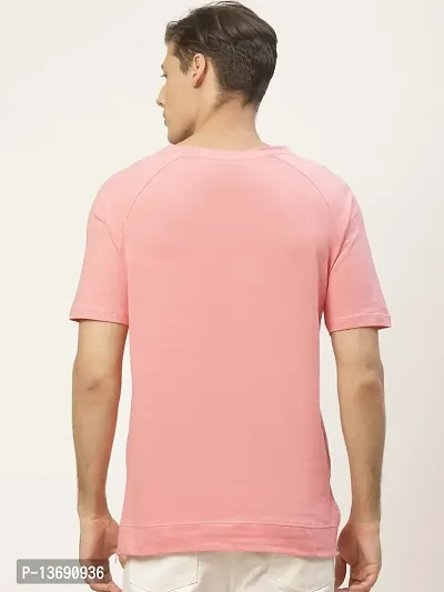 PAUSE Sport Pure Cotton Solid Half Sleeve Round Neck Boxy Pink Men's & Boy's T-Shirt (PA-SS23-CT1014-PNK_L)-thumb4