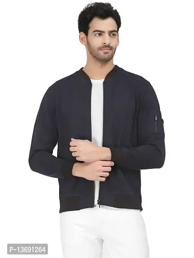 Blue Cotton Jackets For Men-thumb0