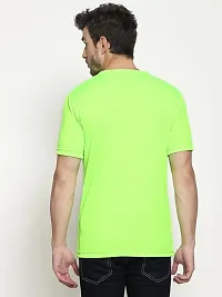 PAUSE Sport Regular fit Solid Men's Round Neck Half Sleeve Nylon T Shirts for Men & Boy's (Neon Green NPS_PACT1355-GRN-XXL)-thumb4