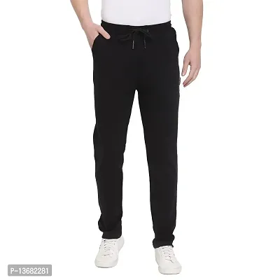 Pause Black Solid Regular Fit Ankle Length Men's Cotton Jogger (PATR1426-BLK-L)