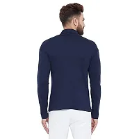 PAUSE Sport Black Solid High Neck Slim Fit Long Sleeve Men's T-Shirt (PA-SS23-CT157-BLU)-thumb2