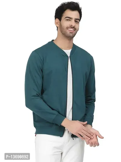 PAUSE Sport Cotton Bomber Jacket for Men's, Jacket for Boy's, Attractive Full Sleeves Mens Jacket, (Green PAJKT1509-GREEN_XXL)-thumb0