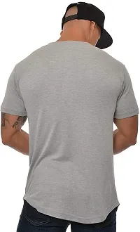 PAUSE Sport Regular fit Solid Men's V Neck Half Sleeve Cotton Blend T Shirts for Men & Boy's (Light Grey NPS_PACT02191510-LGR-XL)-thumb1