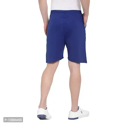 Pause Blue Solid Regular Fit Knee Length Men's Nylon Short (PATR1433-RBLU-L)-thumb5