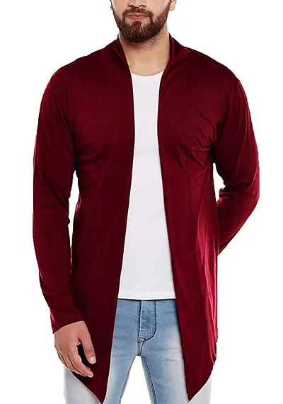 Stylish Blend Solid Shrug For Men