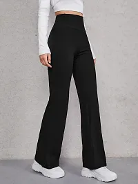 Classic Lycra Solid Trouser Pant for Women-thumb1