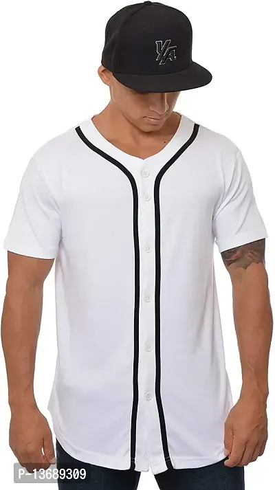 PAUSE Sport Regular fit Solid Men's V Neck Half Sleeve Cotton Blend T Shirts for Men & Boy's (White NPS_PACT02191510-WHT-L)