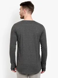 PAUSE Sport Regular fit Solid Men's Round Neck Full Sleeve Pure Cotton T Shirts for Men & Boy's (Dark Grey NPS_PACT166-DGR-XXL)-thumb1