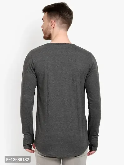 PAUSE Sport Regular fit Solid Men's Round Neck Full Sleeve Pure Cotton T Shirts for Men & Boy's (Dark Grey NPS_PACT166-DGR-XXL)-thumb2