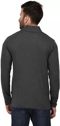 PAUSE Sport Men Dark Grey Full Sleeve Cotton Open Long Cardigan | Full Sleeves Shrug for Men PA-SS23-SHRUG717-DGR_M-thumb2